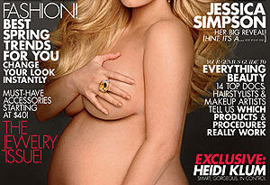 Pregnant Jessica Simpson Poses Nude For ELLE Magazine. 4