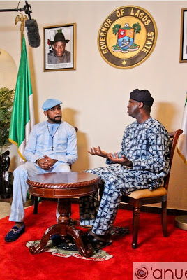 PHOTOS: Banky W interviews Governor Fashola 3