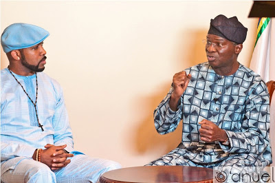 PHOTOS: Banky W interviews Governor Fashola 5