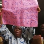PICTURES: Pensioners Protesting In Abuja! 11