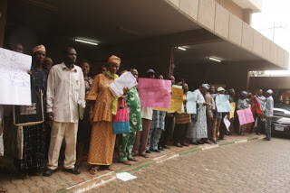 PICTURES: Pensioners Protesting In Abuja! 2