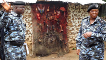 Ogun Police uncover ritualists’ shrine 3
