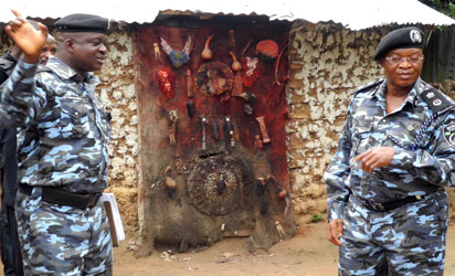 Ogun Police uncover ritualists’ shrine 5
