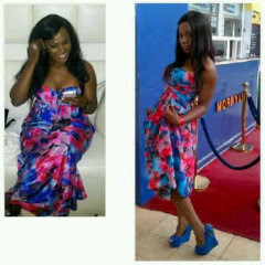 Uche Jombo Gives Her Gown To A Fan 1 Uche Jombo Gives Her Gown To A Fan 1