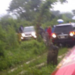 Photos Of Minister's Convoy Stuck In Muddy Road 10