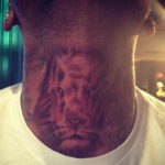 Chris Brown's New Throat/Neck Lion Tattoo, You Like? 3
