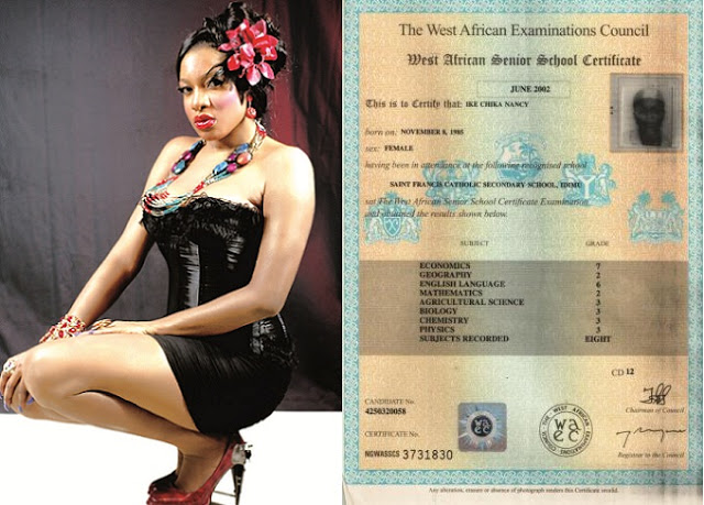 Actress Chika Ike Tweets Her Original Waec Certificate To Prove Her Age 1