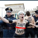Women Displaying Their Breast While Celebrating Pope Benedict XVI's Resignation 20