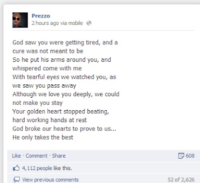 Prezzo Writes Tribute To Goldie 9