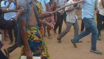 PHOTO: Male Student Brutalized By School Security For Wearing Wrapper To School 1