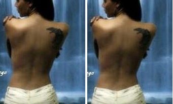 PHOTO: Nadia Buari's Back Tattoo 1