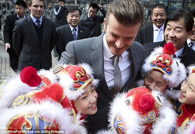 David Beckham Gets Heroic Welcome In China 1