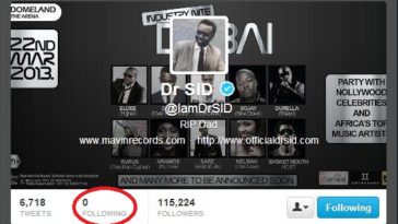 PHOTO: Dr Sid Unfollows All The People He Was Following On Twiiter 2