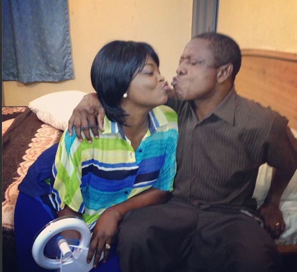 PHOTO: Nkem Owoh (Osuofia) Kissing Funke Akindele 5