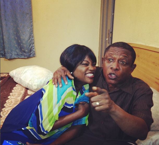 PHOTO: Nkem Owoh (Osuofia) Kissing Funke Akindele 6