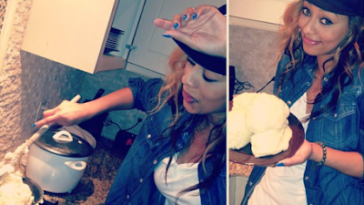 PHOTO: Keri Hilson In The Kitchen Making Fufu For Her Man 1