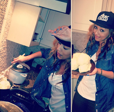 PHOTO: Keri Hilson In The Kitchen Making Fufu For Her Man 9