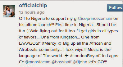 Uk Rapper Chipmunk In Lagos For Iceprince's 'Fire Of Zamani' Concert Which Will Be Hosted By Honorable Patrick Obahiagbon. 6