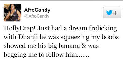 Afrocandy Says She Dreamt Of Dbanj And He Was Squeezing Her Boobs 1