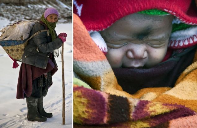 Think you had a tough time giving birth? This mother had to trek for nine days in -35C just to get to hospital... then carry her baby all the way back along a frozen river 5