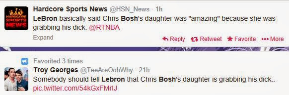 Lebron James Blasted For Posting This Picture With Chris Bosh's Daughter 10