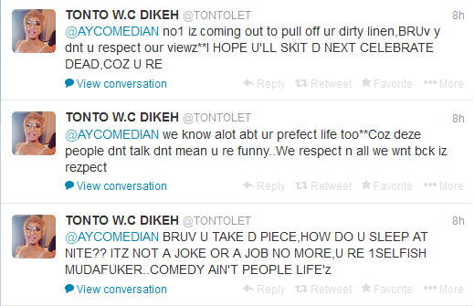 Tonto Dike Insults AY on Twitter, Tells Him ''Fuck You'' 3