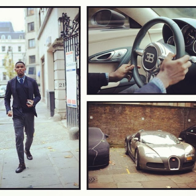 Samuel Eto Shows Off His Cars, Calls Them ''My Babies'' 2