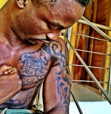 Inyanya Shows Off His Tattoos In Honour Of His Late Family 1
