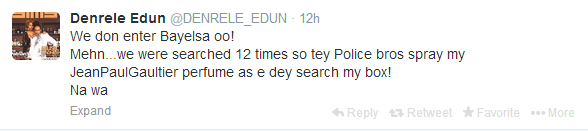 Denrele Says A Police Man Used His Perfume While Searching His Luggage 5