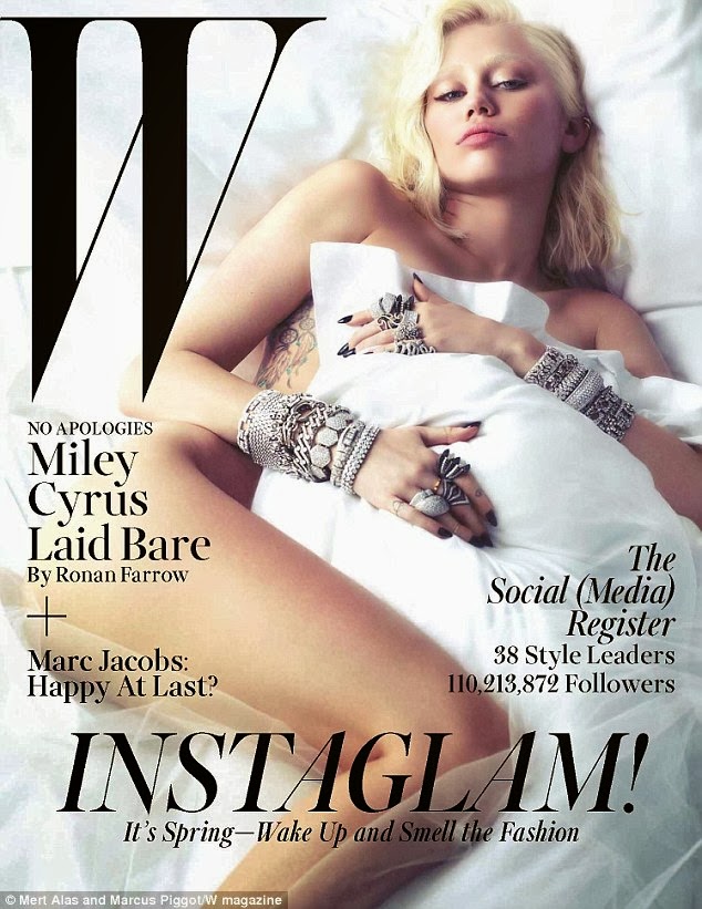 Miley Cyrus Looking Unrecognizable As She Covers W Magazine Naked 1