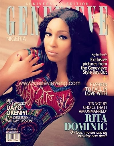 Rita Dominic Covers Genevieve Magazine, February Edition 1