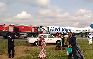 Former Governor Gbenga Daniel and others escape as Medview Plane crash lands in Lagos 1