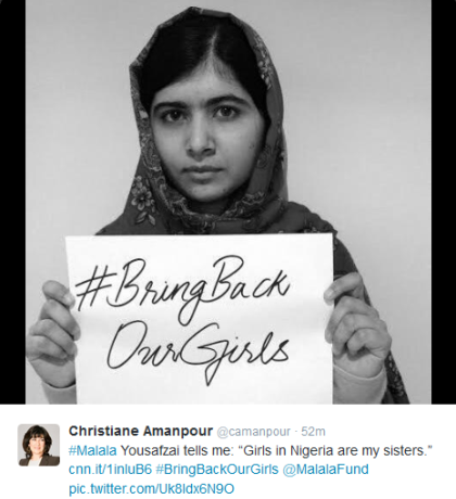 PHOTOS: Michelle Obama, Malala Yousafzaï, Drake And Other Celebrities Lend Support To #bringbackourgirls 3