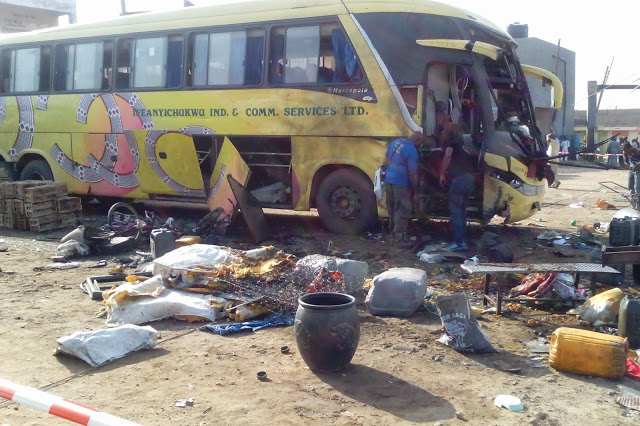 PHOTOS From The Scene Of Central Motor Park Kano Bomb Explosion 1
