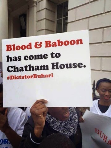 Pictures of Nigerians Protesting in Front Of Chatham House In London 30
