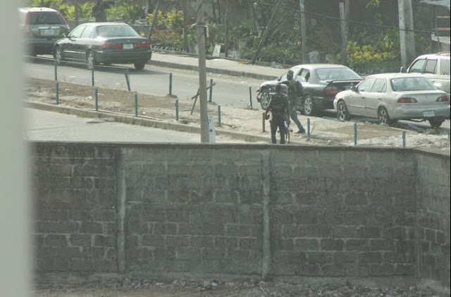 Pictures From The Scene Of The Robbery Attack At First City Monument Bank (FCMB) Lekki Phase 1 38