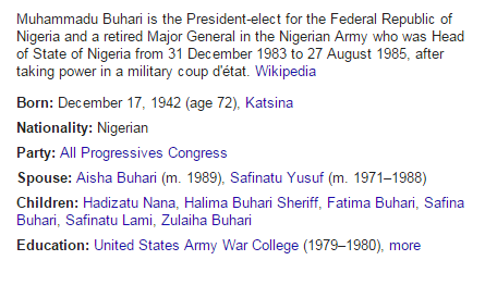Buhari's Wikipedia Page Updated To Nigeria's President Elect (PHOTO) 2