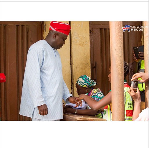 PHOTOS: Ambode Accredited At His Polling Unit 11