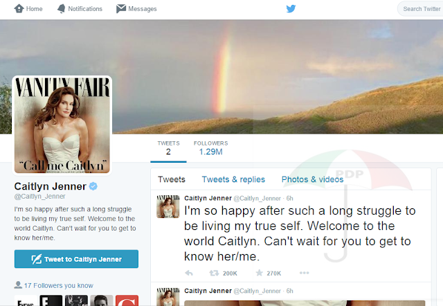 Bruce Jenner joins Twitter as Caitlyn Jenner, Gets Over One Million Followers in 6 Hours 1