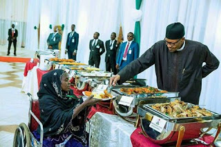 PHOTOS Of President Buhari At Dinner With Internally Displaced Persons 1