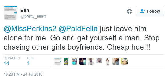 Obsessed Lady Fights Girls On Twitter Over Boyfriend Who Doesn't Acknowledge Her 68