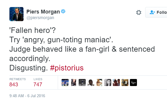 ‘If Oscar Pistorius was Black & Non-famous, He’d have Got Life Imprisonment’ – Piers Morgan 4