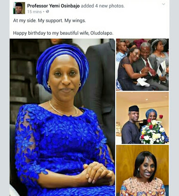 "At my side. My support. My wings" - Vice President Osinbajo celebrates wife Dolapo on her birthday 4