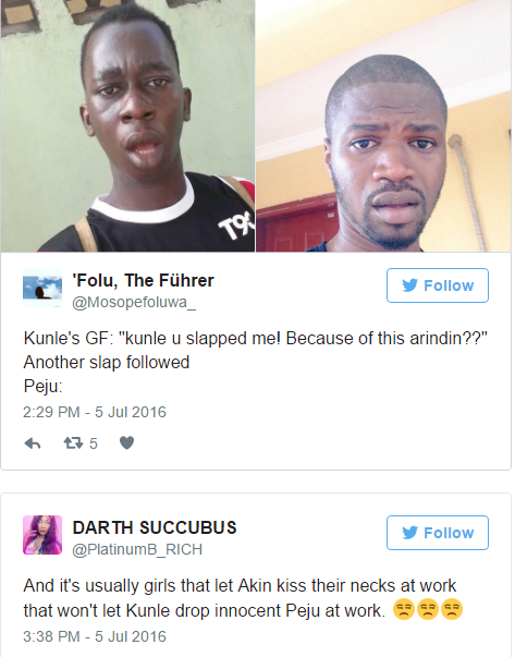 Kunle slaps girlfriend TWICE For Calling His Female Friend An Imbecile [FUNNY STORY] 9