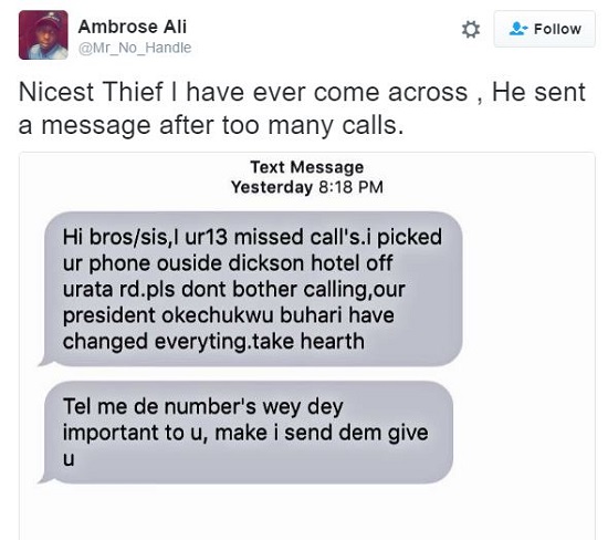 Is this the Nicest Thief Ever? See What a Man Did After Stealing a Phone in Aba [PHOTO] 6