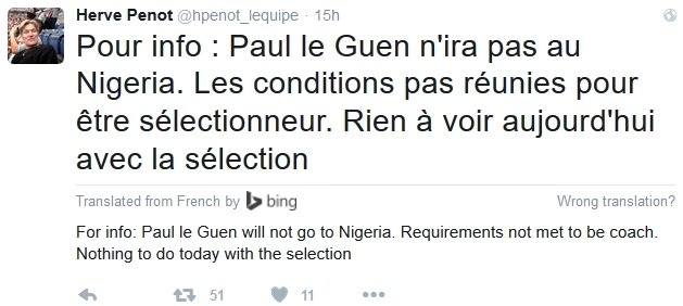 Paul Le Guen Rejects New Job As Super Eagles Coach, Claims NFF Did Not Meet His Terms And Conditions 2