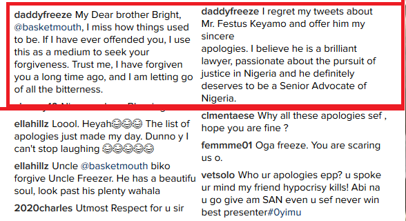 Daddy Freeze Apologises To TB Joshua, Basket Mouth, Festus Keyamo, Fayose And Others 2