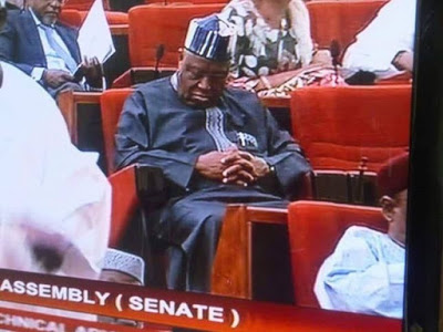 Senator Barnabas Gemade Captured On Camera Sleeping During House Sitting 1