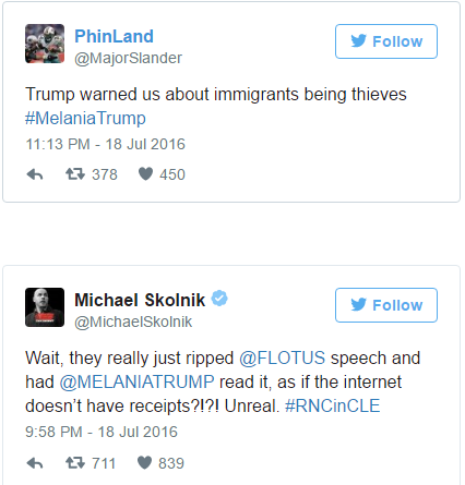 Twitter On Fire After Donald Trump's Wife Melania STOLE Michelle Obama's speech from 2008 [VIDEO] 2