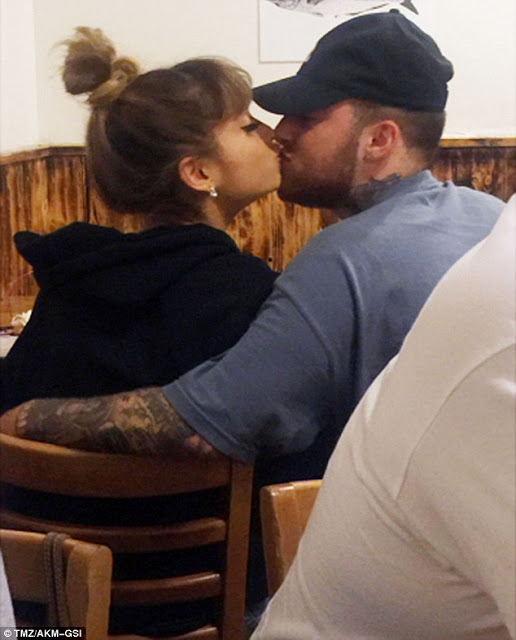 Sealed with a kiss! Ariana Grande confirms romance with rapper Mac Miller with PDA display on sushi date 2
